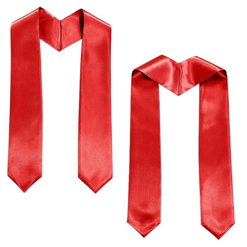 Cross-Border Amazon Children's Graduation Shawl Bachelor's Graduation Shawl Solid Color Satin Ribbon Double-Layer Shawl