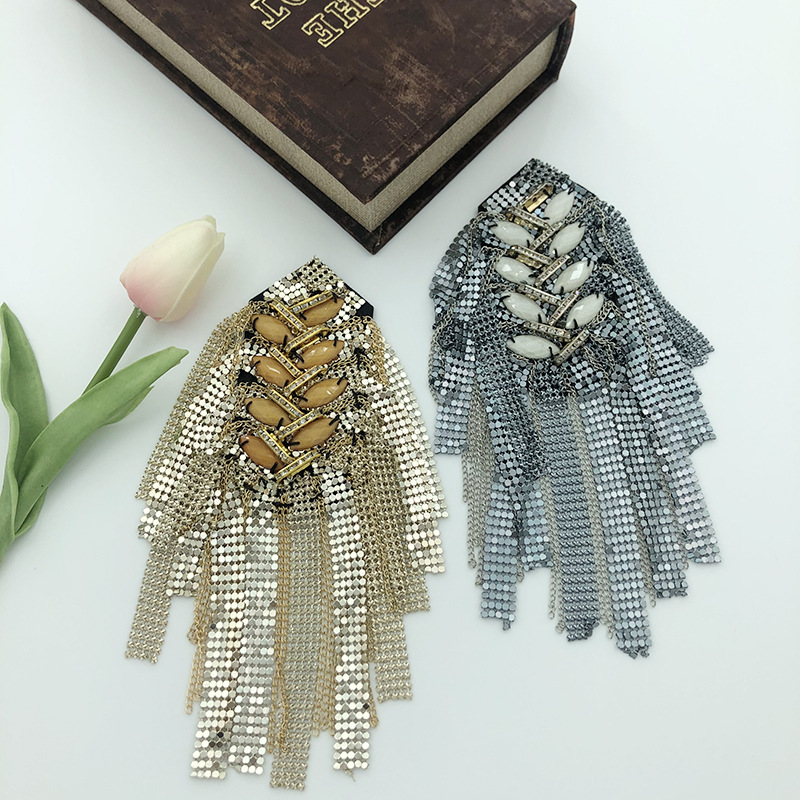 Улучшенные роскошные супер блестящие эполетки в корейском стиле, брошь с бахромой, сценические преувеличенные аксессуары для платья, костюм MC