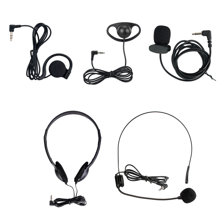 Аксессуары для лекций наушники с микрофоном 3.5mm односторонние 116см для T131 T130 TT122