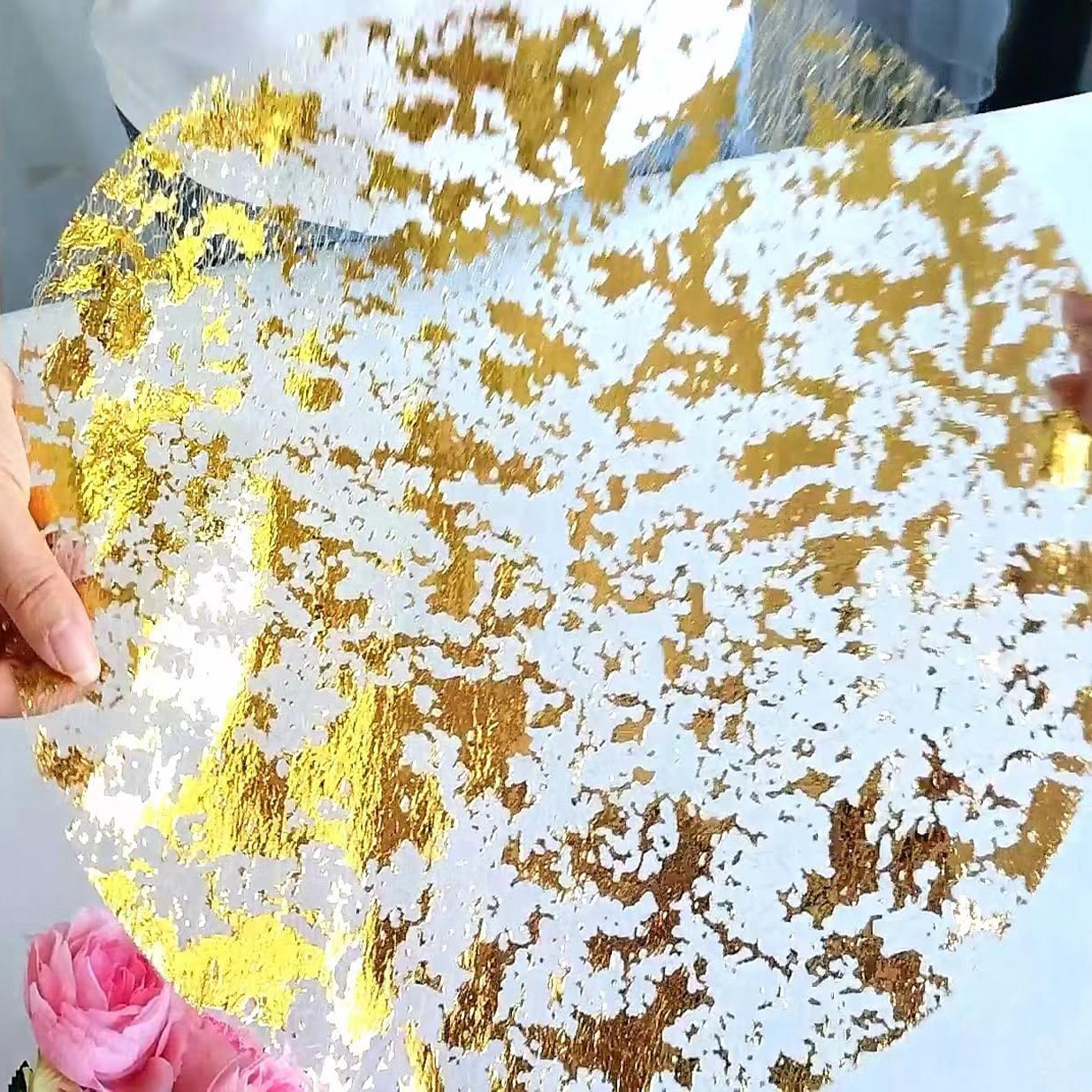 Cross-Border Placemats Disposable Gold Foil Placemats Mesh Hollow Table Mats Wedding Holiday Party Decoration Dropshipping