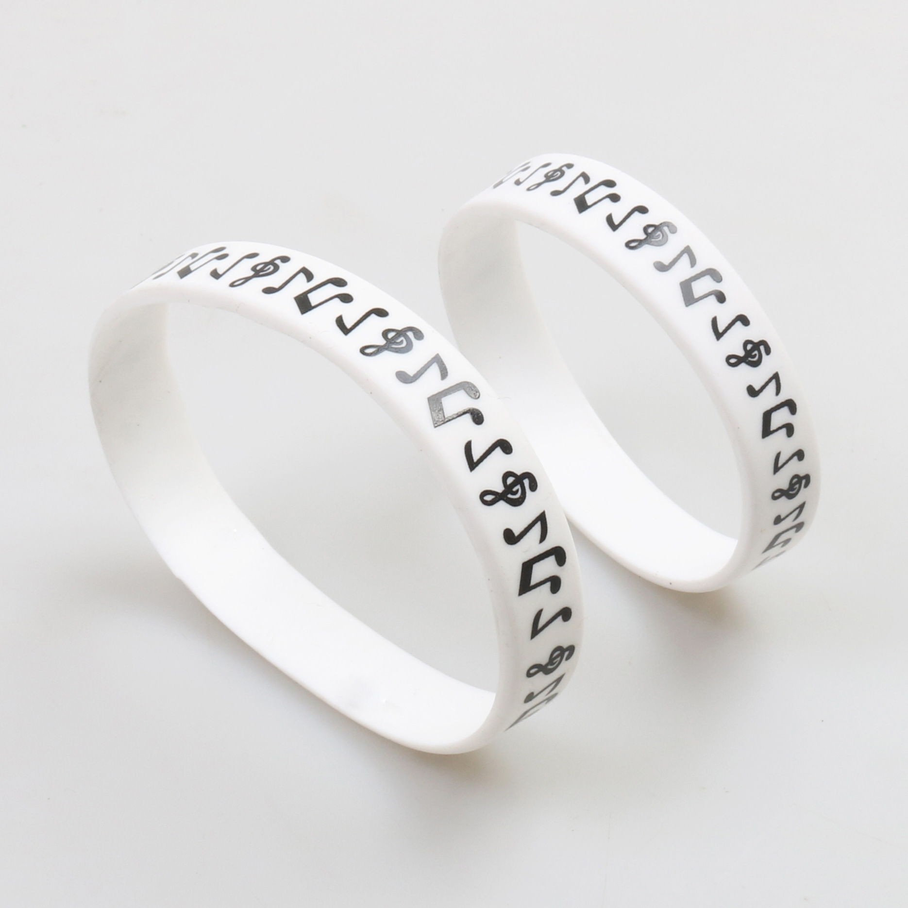 Musical Note Silicone Bracelet Piano Inspirational Popular Fashion Rubber Gift Wristband Large and Small Music Family Toy