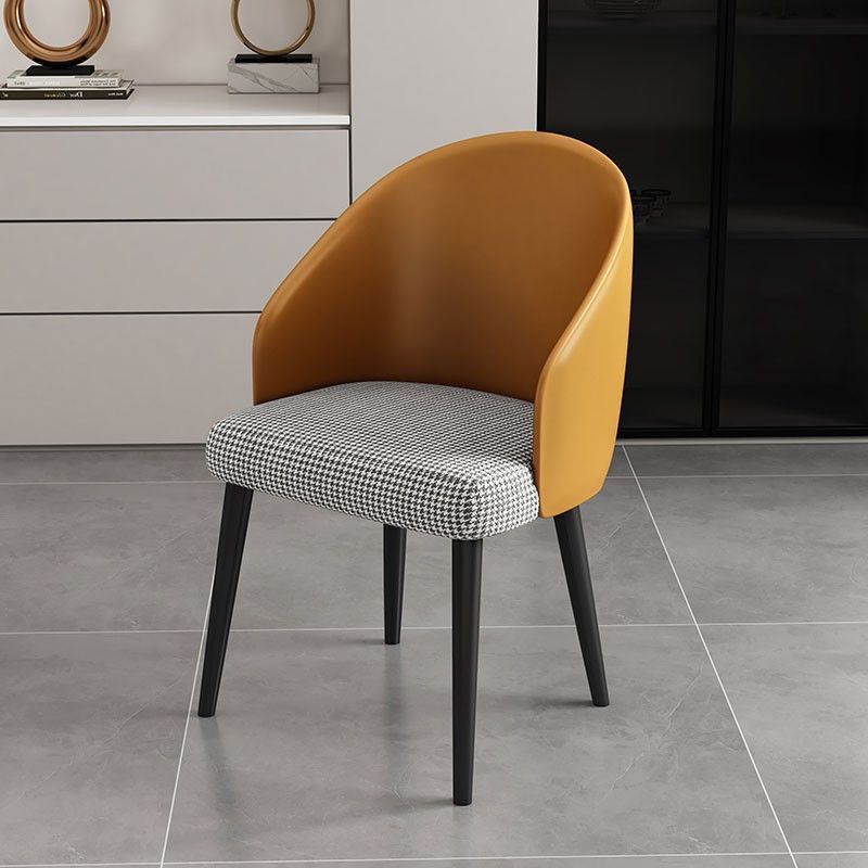 Нордический обеденный стул, современный простой стул с спинкой, ресторанный стул, модный креативный кожаный стул для переговоров в гостинице