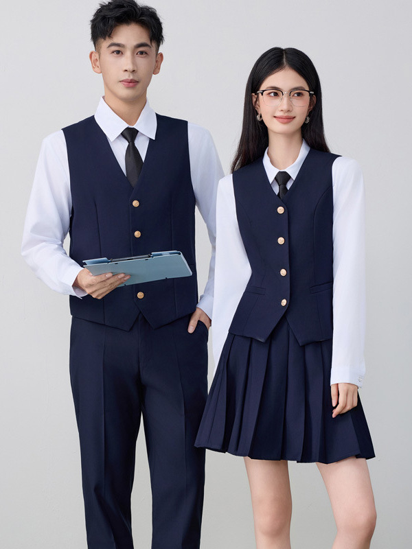 Gray Vest Dress Women's Formal Wear 2025 New Spring & Fall School Uniform Preppy Style Jk Uniform Men's and Women's Vest Suit