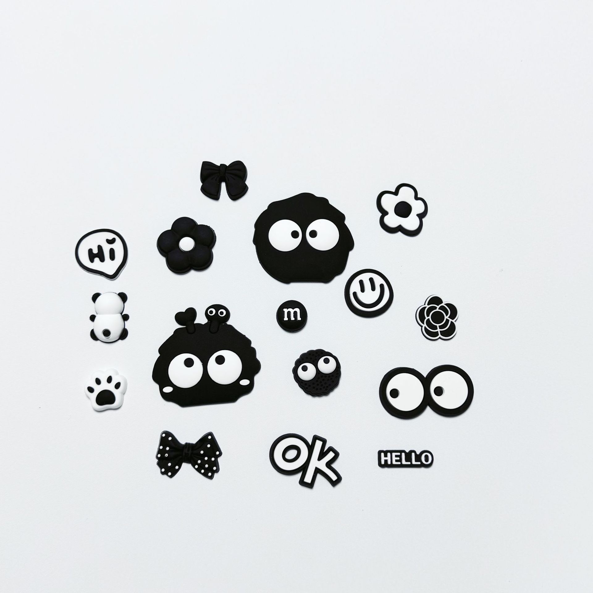 Pvc Soft Glue Patch Briquette Series Handmade DIY Mobile Phone Case Accessories Hole Shoe Accessories Wallet Silicone Patch