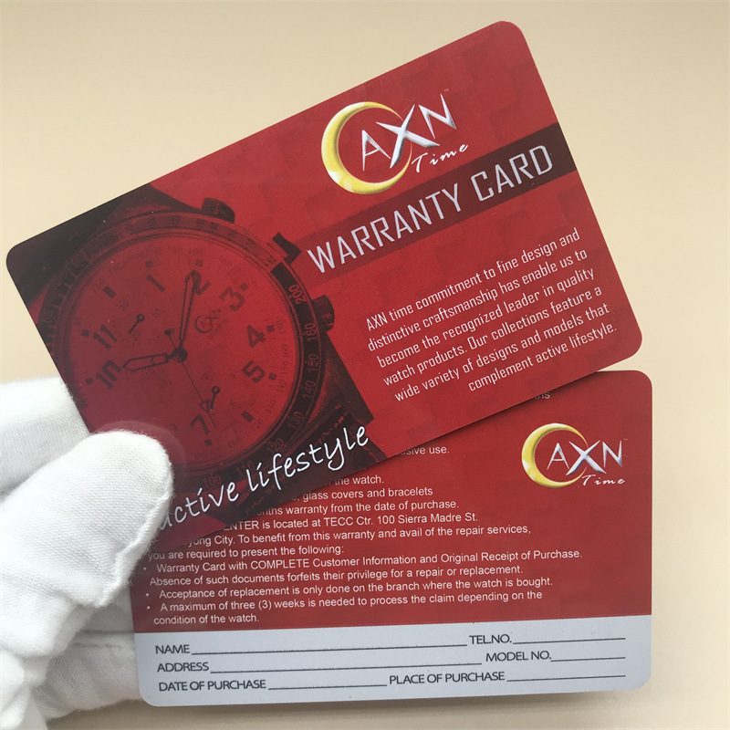Warranty card Watch joint guarantee card luxury Warranty card Watch Warranty card bag maintenance card