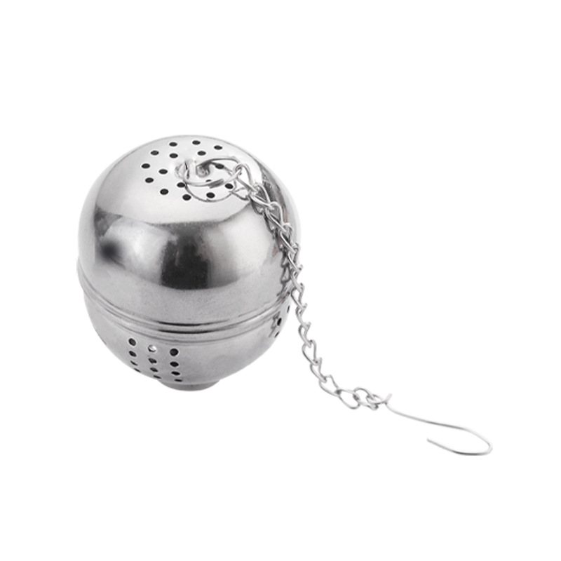 Stainless Steel Seasoning Ball Tea Separator Egg-Shaped Tea Filter Stew Meat Seasoning Marinade Spice Residue Filter