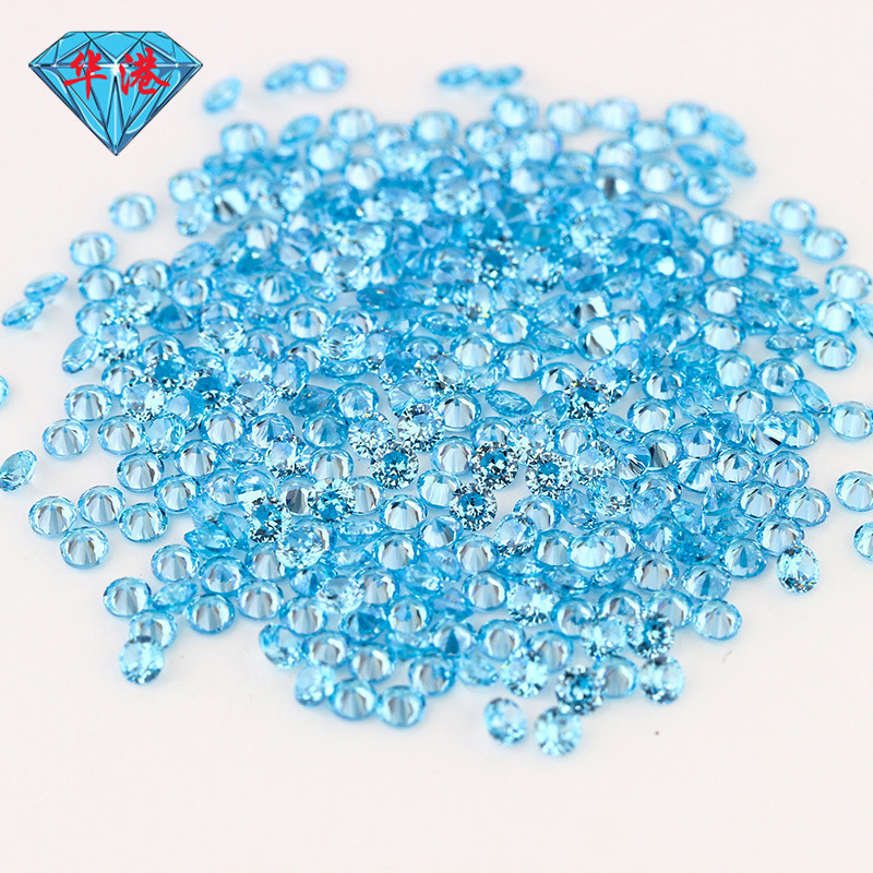 Hua Gang gem 5A small round white color synthetic cubic zirconia Wuzhou zircon bare stone artificial CZ Diamond