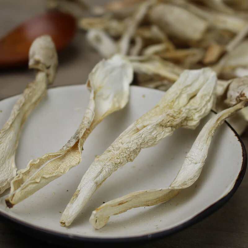 Fuchang Chicken Leg Mushroom 100G/Bag, Meaty Caps, Tender Stems, Crispy Soup, Stir-Fried Hot Pot Ingredients, Dried Mushrooms