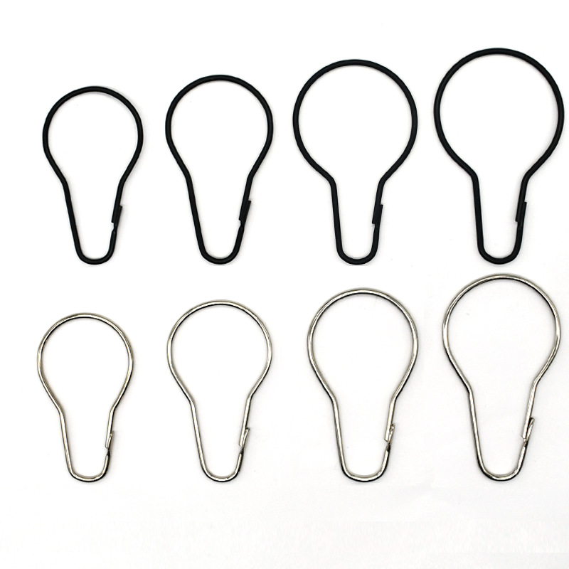 304 Stainless Steel Beadless Shower Curtain Hook Curtain Buckle Bathroom Hook Gourd-Shaped Curtain Hook