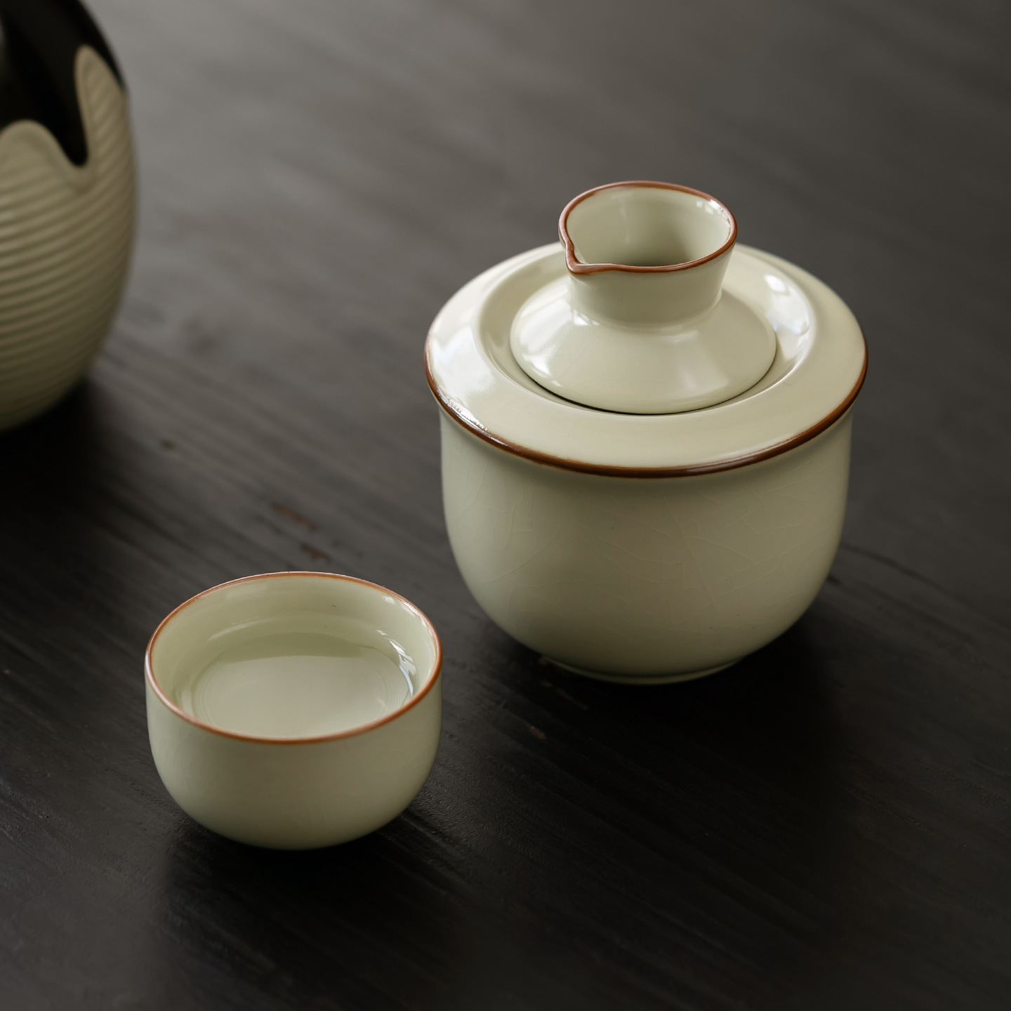 Ru Kiln Yellow Wine Warmer Wine Pot Household Ceramic Wine Warmer Wine Set Traditional Wine Warmer Small Wine Pot