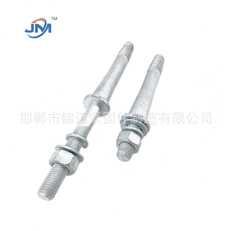 Hot-Dip Galvanized Steel Foot Insulator Spindle Steel Head Pin Insulator Manufacturer Direct Sales High-Quality Power Fittings