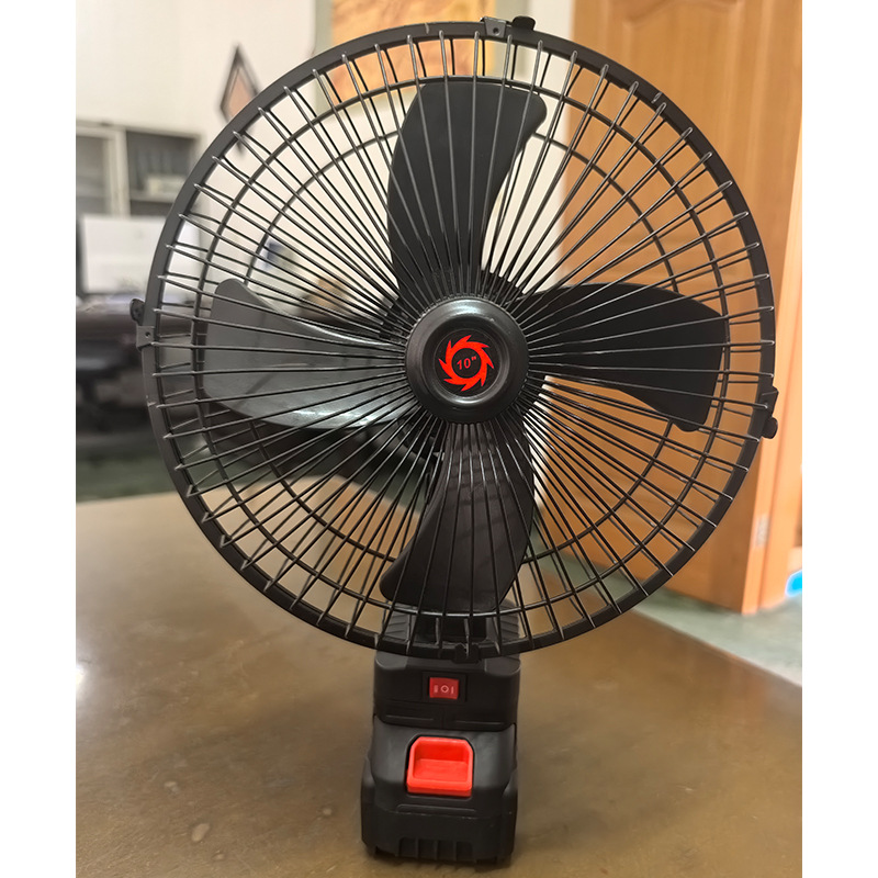 Cross-border 10-inch Lithium Fan Quiet Large Air Volume High Speed Outdoor Endurance Long-lasting Charging Shake Head Makita Fan