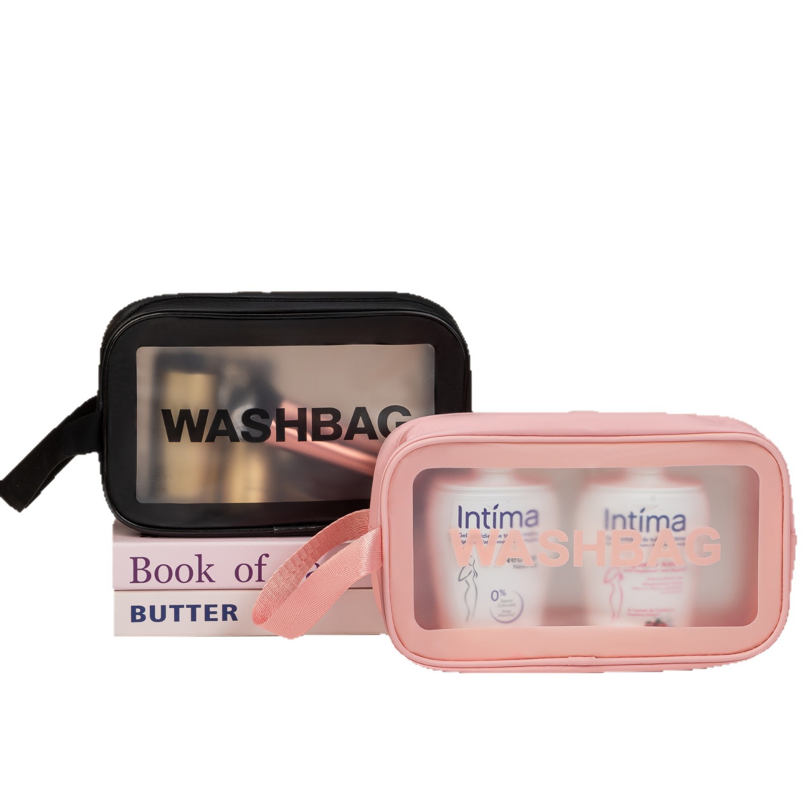 Transparent Portable Cosmetic Bag Women's Large Capacity Wash Bag Advanced Sense Portable Cosmetic Storage Bag Waterproof Storage Bag