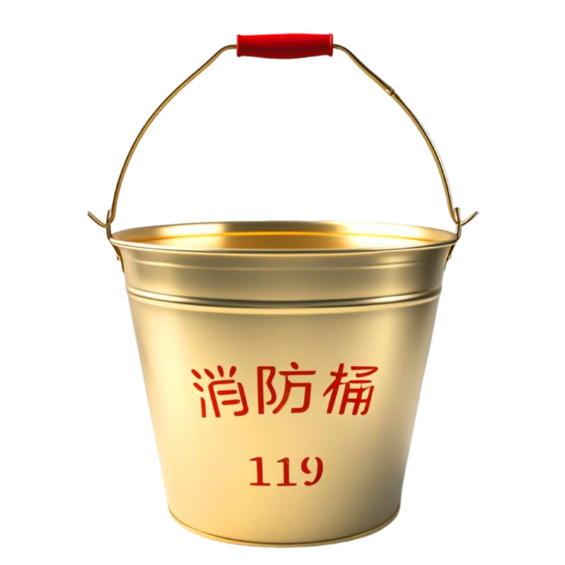 Explosion-Proof Copper Bucket, Anti-Static, Anti-Rust, Anti-Drop, Thickened Fire-Fighting Brass Bucket for Gas Stations, Fire Protection