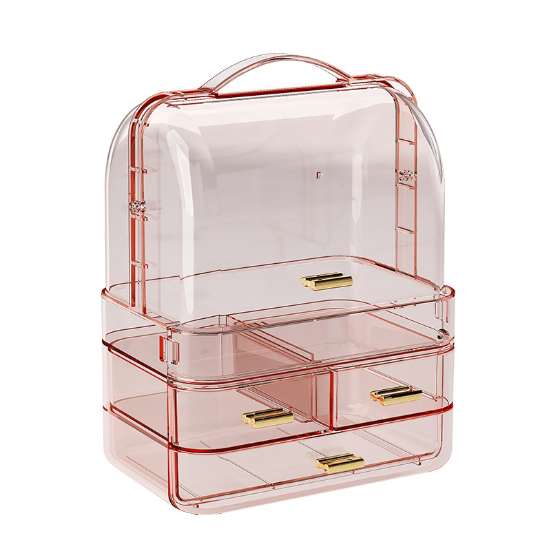 Cosmetics Storage Box Desktop High-End Mini Lipstick Storage Box Drawer-Type Jewelry Storage Box with Lid
