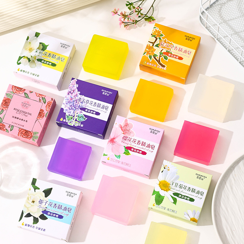 [Simi Silk] Rose Jasmine Osmanthus Lavender Fragrance Oil Soap Hand-made Soap Cleaning and Moisturizing