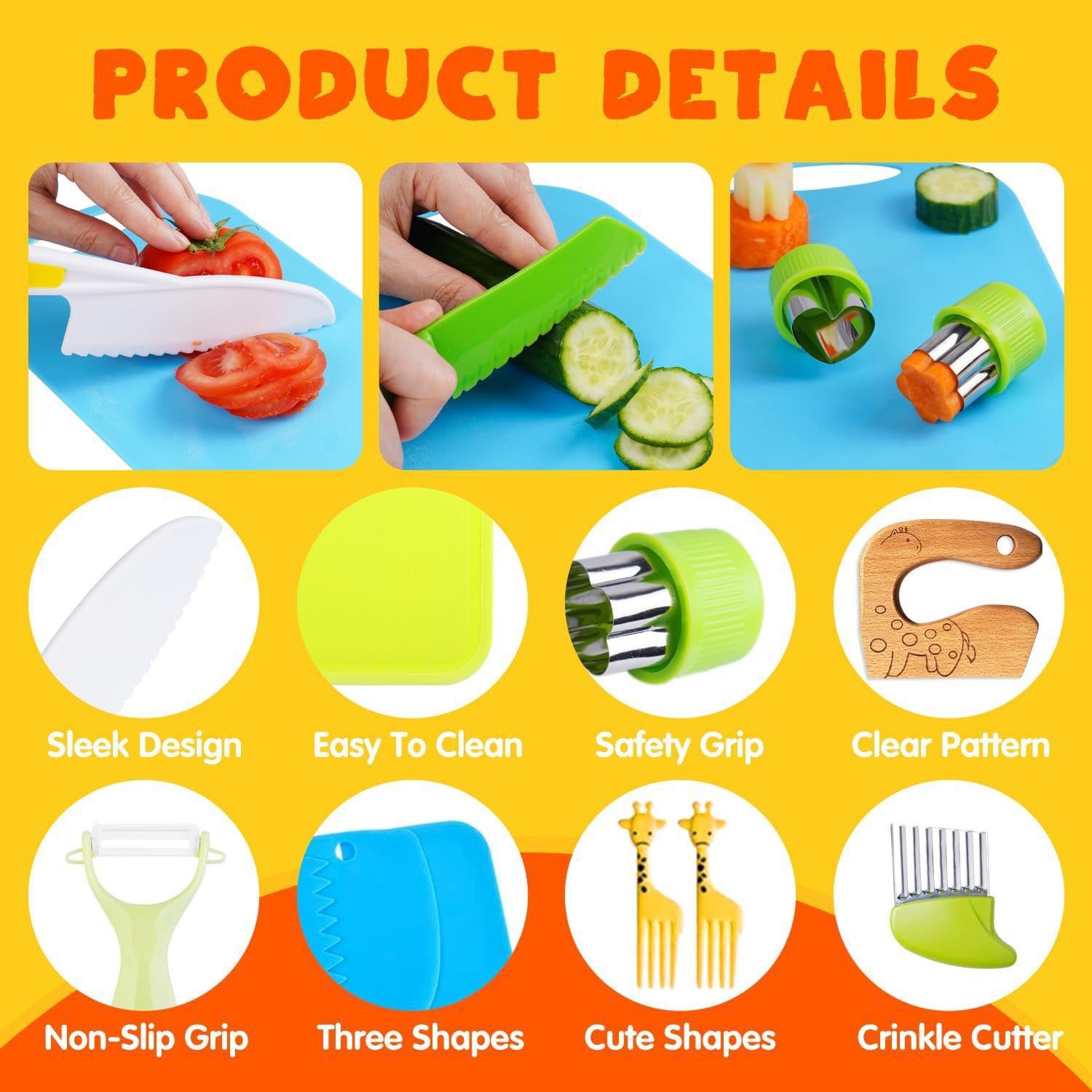 Factory direct supply new 13-piece safety tool fruit knife early education play house toys children plastic knife suit