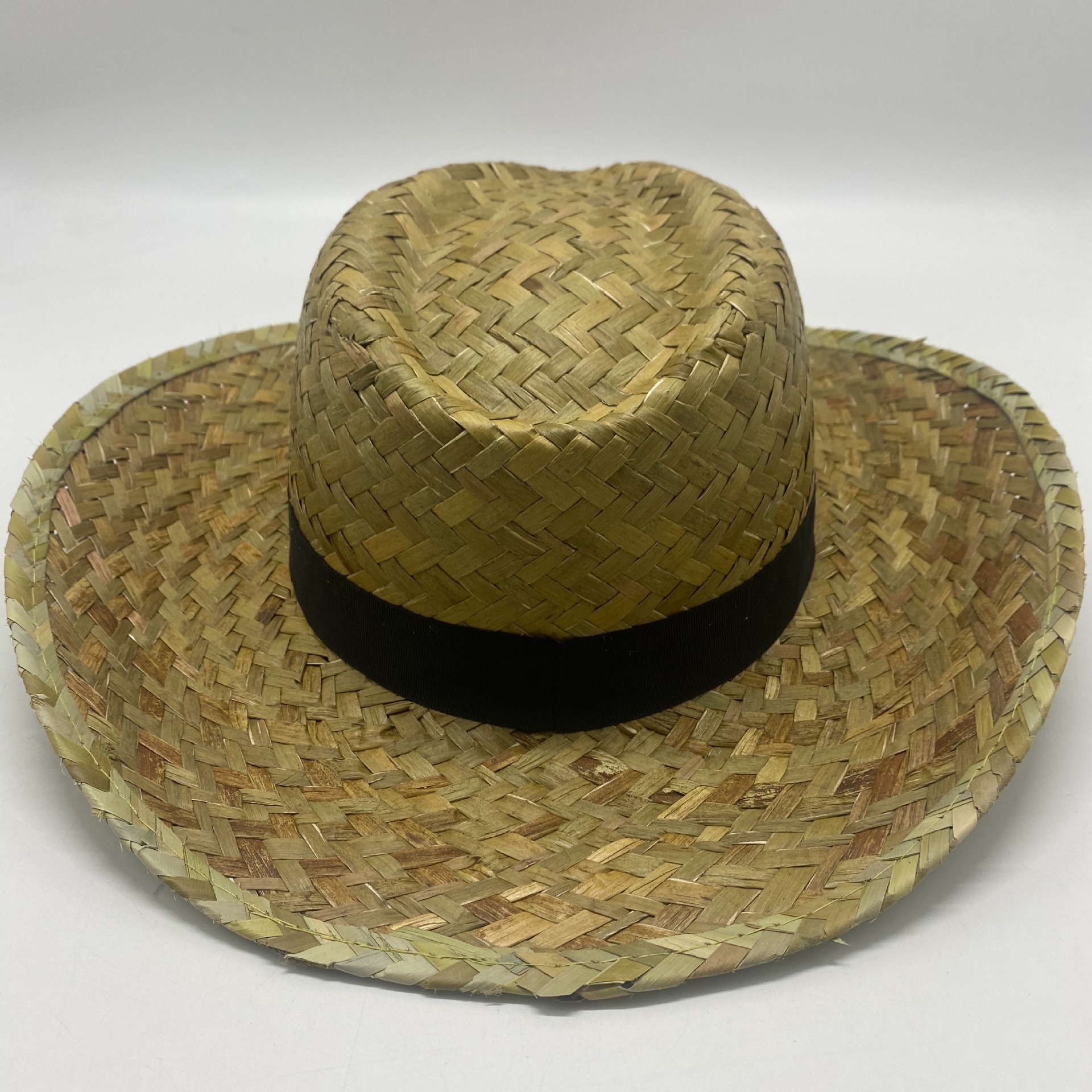 Factory direct men's and women's hand-woven sunflower grass cowboy hat pure straw hat sunscreen hat