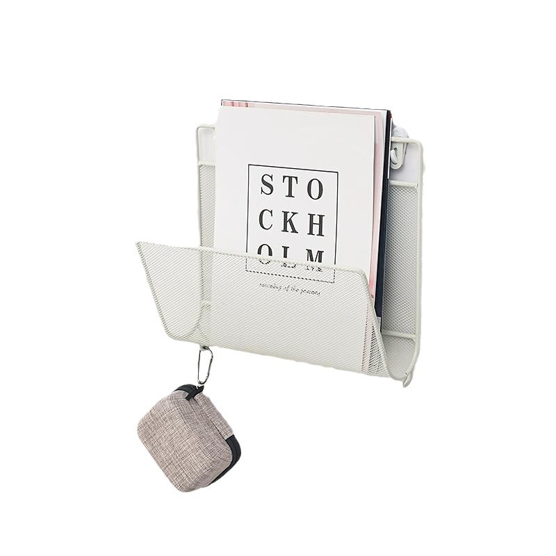 Nordic ins Iron Wall Hanging Hanging Wall Bookshelf Storage Rack Wall Magazine Rack Simple Living Room Book and Newspaper Rack