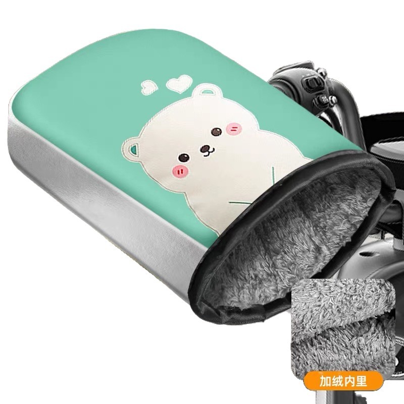 Electric Vehicle Handlebar Cover, Winter Warm Battery Vehicle Motorcycle Gloves, Waterproof and Windproof Gloves, Velvet and Thickeneded Hand Guards