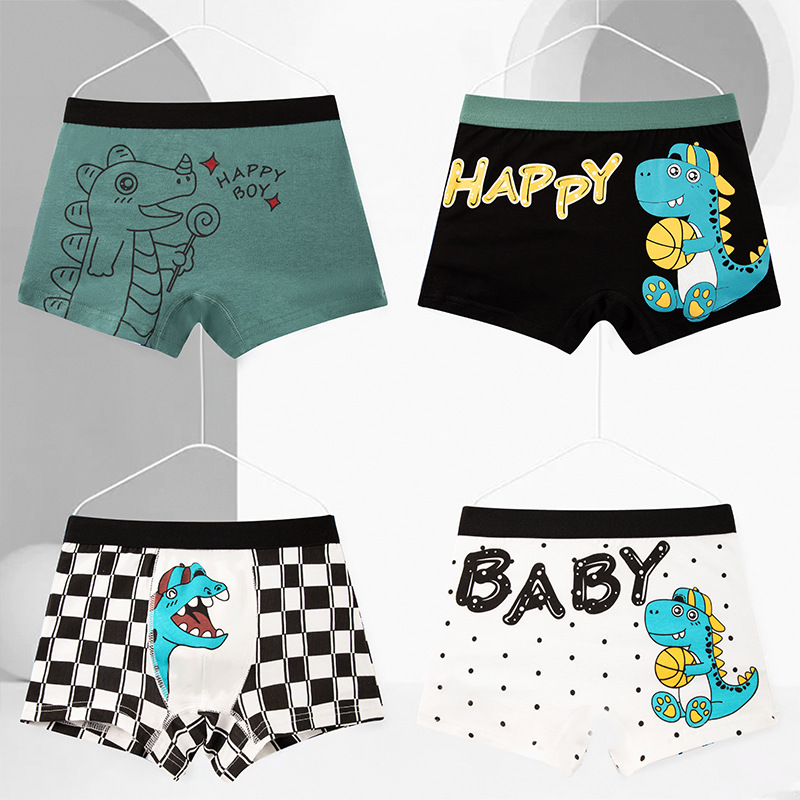 Summer thin boys' boxer underwear Class a cotton small and medium-sized boys Boxer Shorts factory outlet