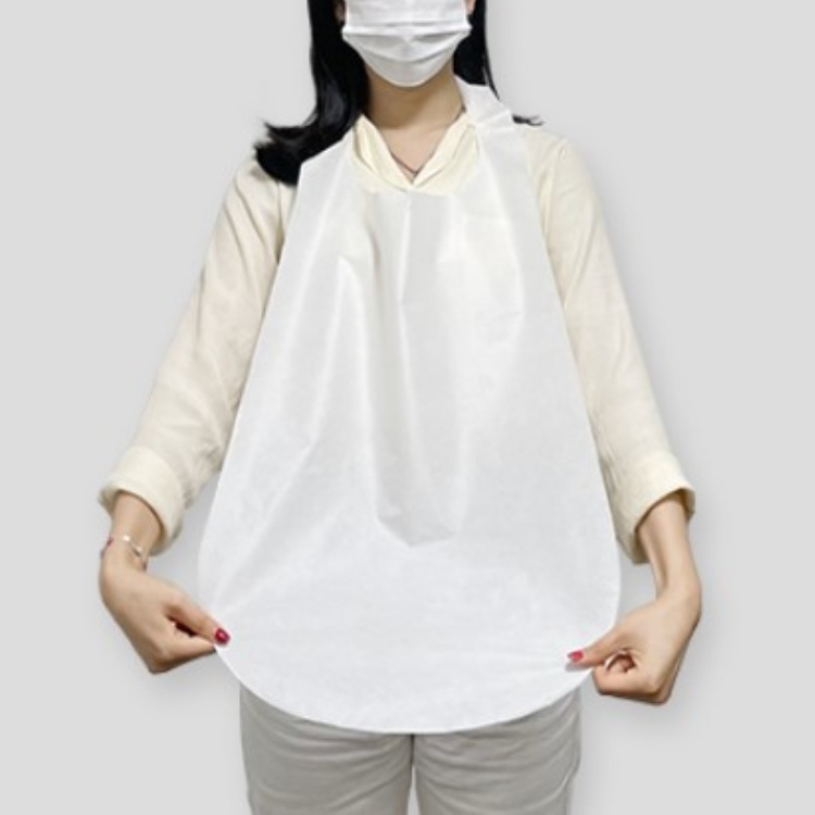A Disposable Non-woven Apron Catering Hot Pot Guest Barbecue Apron Non-woven Bib Takeaway Dining Apron