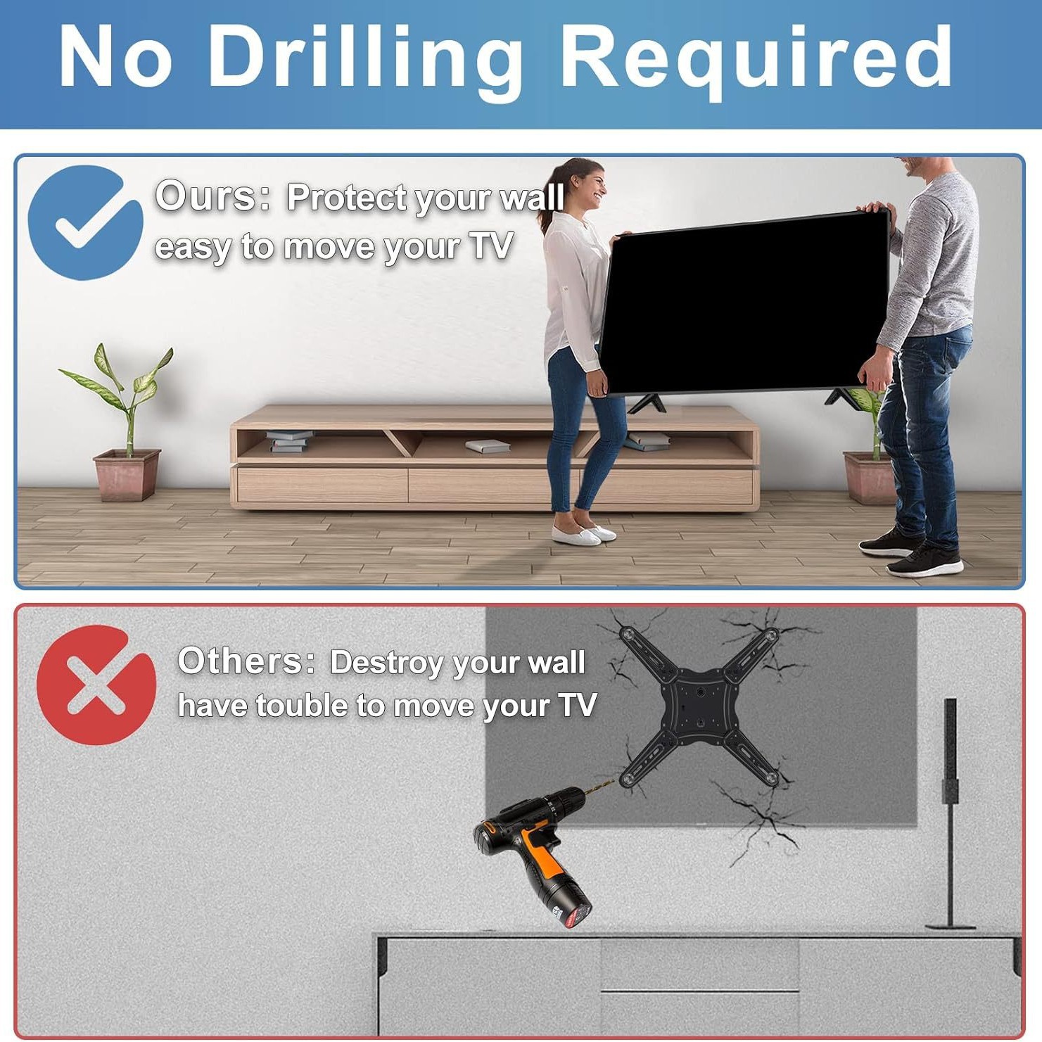 Suitable for T*L Smart Tv-- Legs for Roku Tv Stand, Universal Tv Stand Upgrade