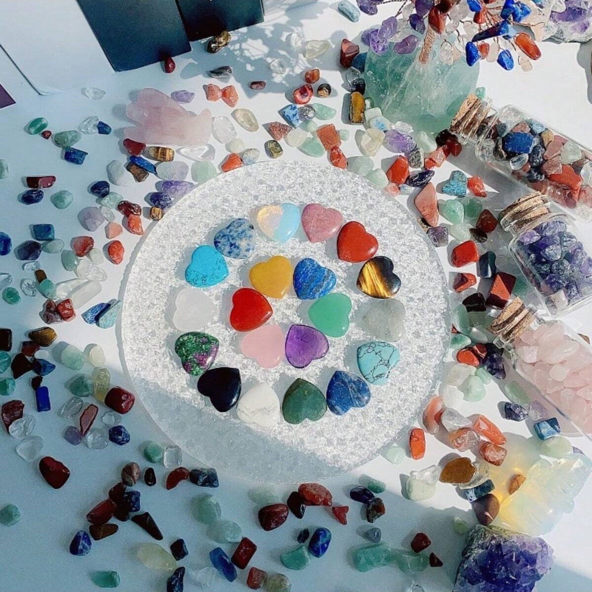 Crystal Natural Jade 20X6Mm Heart-Shaped Home Car Decoration Ornaments Accessories Pink Crystal