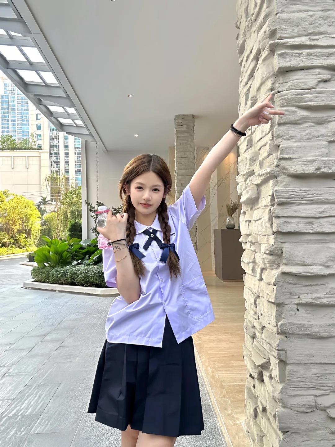 jk Uniform Suit Thai School Uniform Nano Short-sleeved Thai Shirt Preppy Style Class Uniform Female Summer Junior High School Graduation Uniform