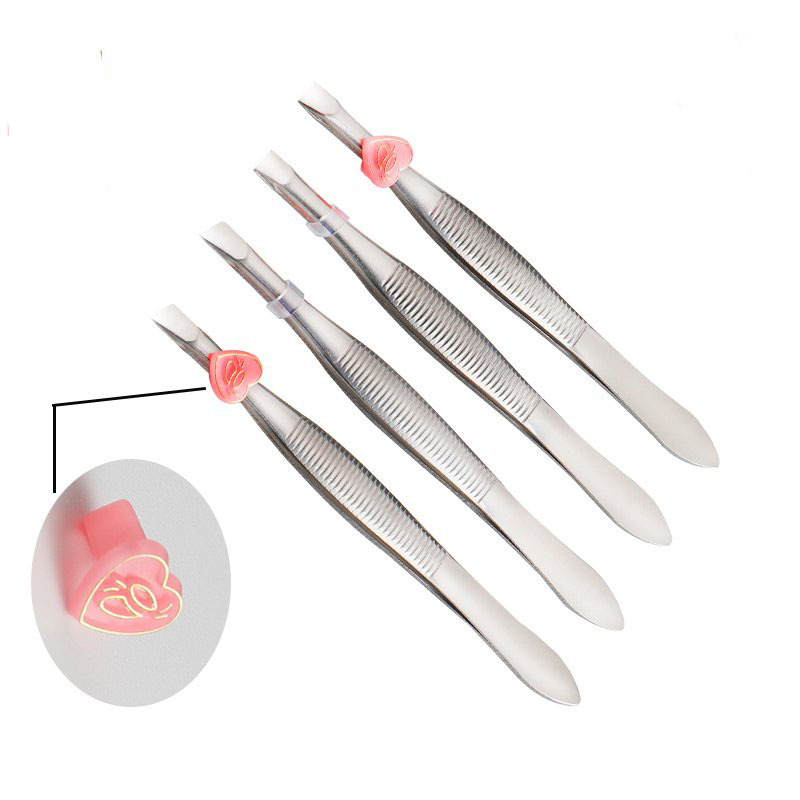 Плоская зажим для бровей, щипцы для выщипывания волос, зажим для бороды, щипцы для бровей, маленькие пинцеты, зажим для выщипывания волос из нержавеющей стали, плоский косой зажим для бровей