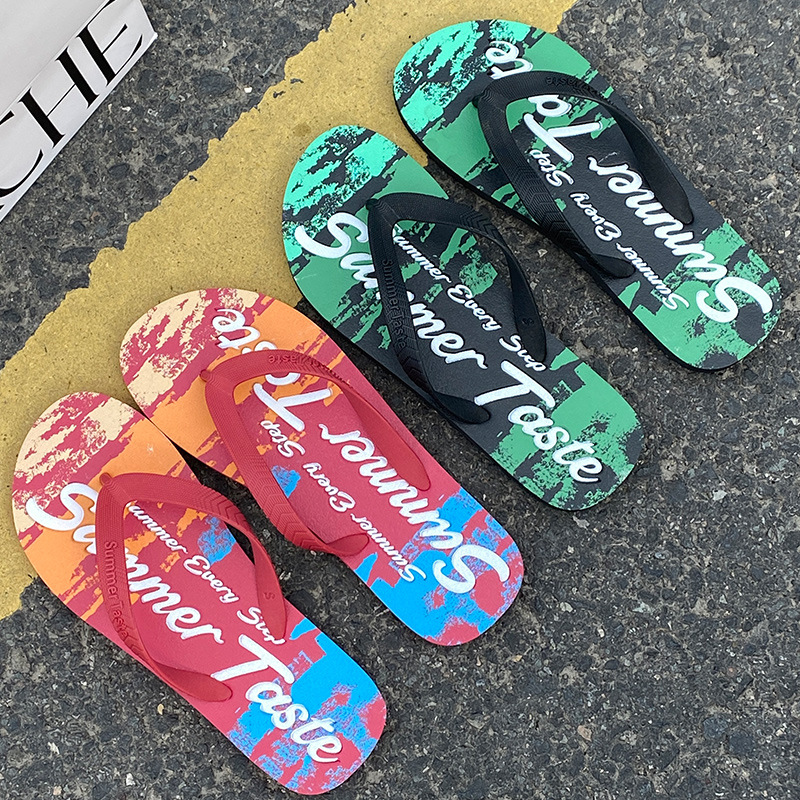 Wholesale flip-flops men's fashion men's all-match non-slip waterproof explosion style simple flip-flops summer summer go out