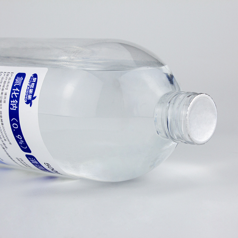 0.9% Sodium Chloride Cleaning Solution Saline Physiological Saline 500ml Cleansing Nasal Wash Facial Wet Compress Facial External Use