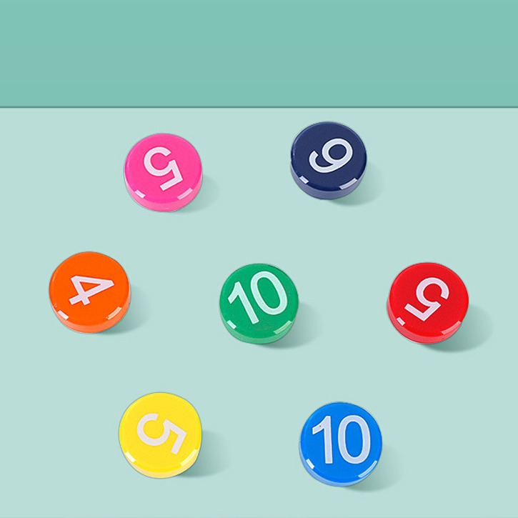 Color Digital Magnetic particle strong whiteboard magnetic nail 20mm office supplies flat magnetic suction teaching aids blackboard stickers