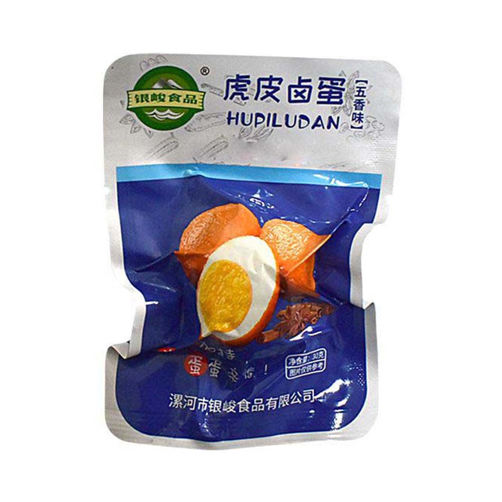 Yinjun Tiger Skin Braised Eggs 30g Five-Spice Ready-To-Eat Bulk Pack 100 Pieces Whole Box Breakfast Selection