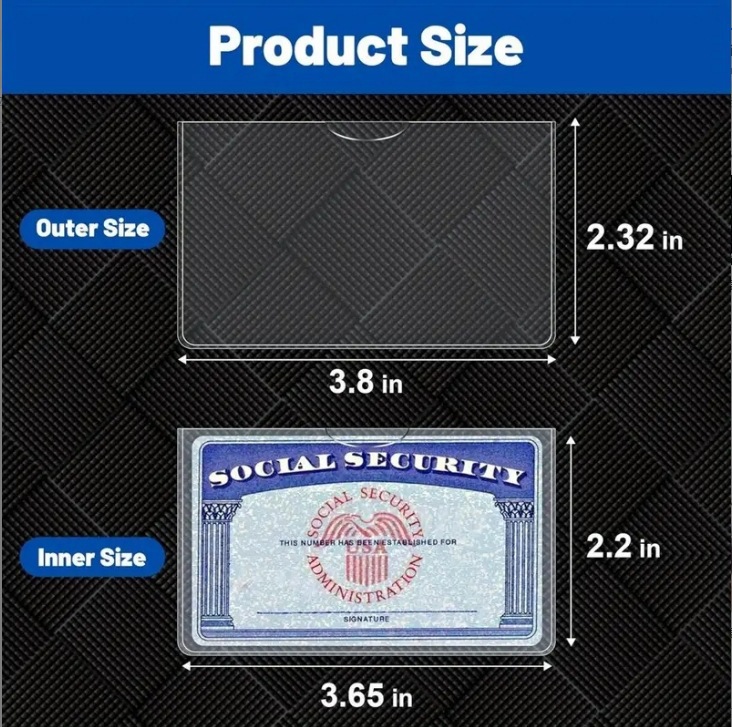 PVC Transparent ID Set Customized Horizontal Version Business Card Social Security Card Protective Cover Student Bus Medical Card Waterproof Card Cover