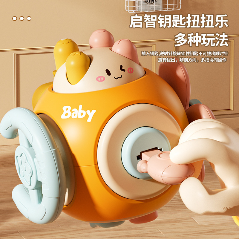 Baby Toy Busy Ball Hand Grasping Ball Sensory Hexahedron Soothing Baby Early Education Spinning Toy