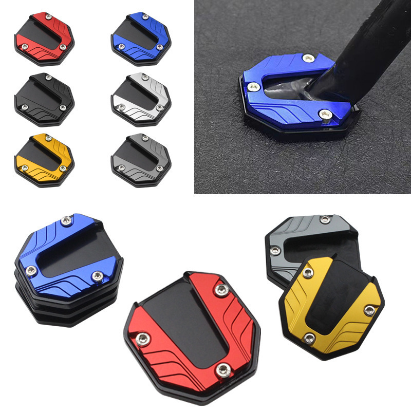 Motorcycle Electric Vehicle Modification Accessories Foot Support Plate Motorcycle Enlarged Auxiliary Side Kick Block Foot Support Anti-Slip Side Support Pad
