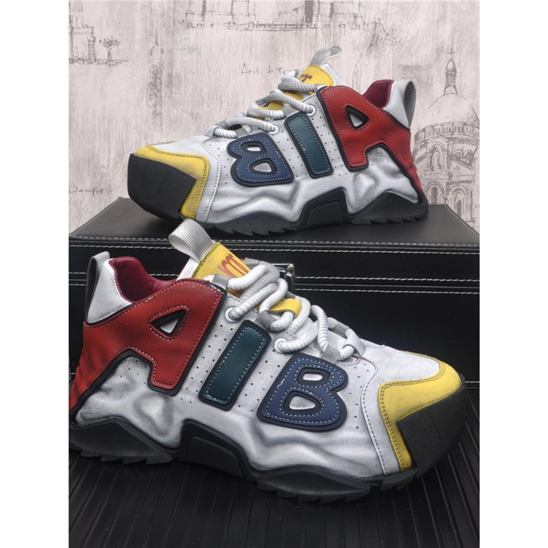 Мужская обувь 2025 весна новые ретро старые кроссовки мужская модная брендовая обувь с толстой подошвой для повседневной носки