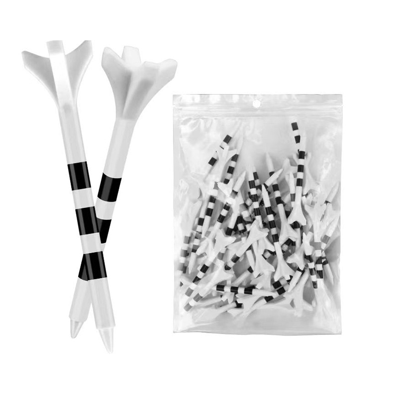 Plastic golf ball nail stripe printing multiple length specifications ball holder customizable color LOGO plastic nail