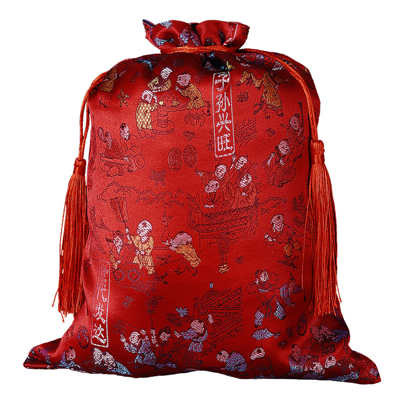 Wedding Dowry Bag for Children and Children Hundred Children and Children Prosper from Generation to Generation Bride Dowry Dress for Children and Children Bucket Hand Bag