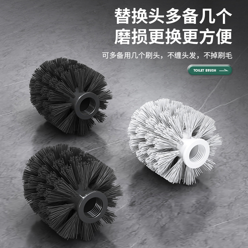 Bathroom Toilet Brush Set Bathroom Long Handle No Dead Ends Soft Bristle Cleaning Brush Rack Toilet Wall-Mounted Shelf