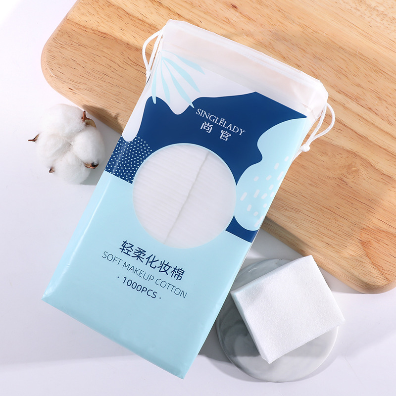 Face Towel 50 Double-Sided Double-Effect Edge-Pressed Sandwich Makeup Remover Cotton Thickeneded Wet Compress Makeup Cotton Sheet Beauty Towel Shangguan