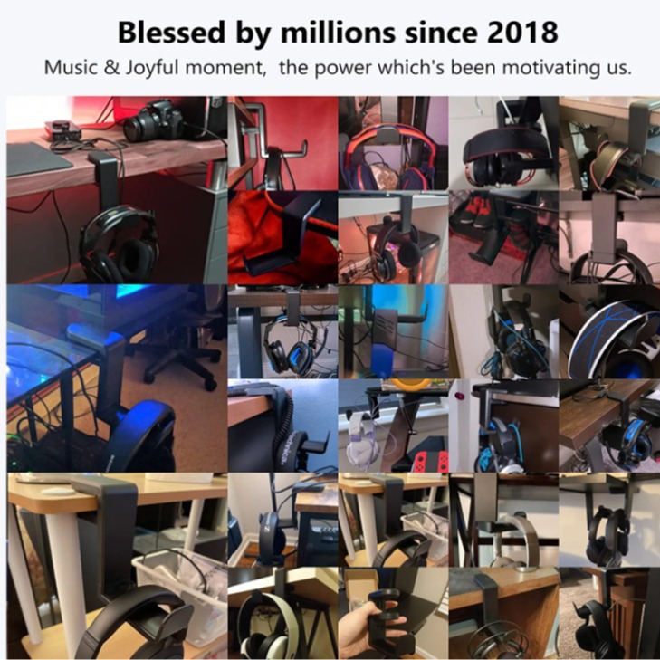 Cross-Border Private Model Punch-Free Hook, 360-Degree Rotating Headphone Holder, No-Stick Display Rotating Storage Rack