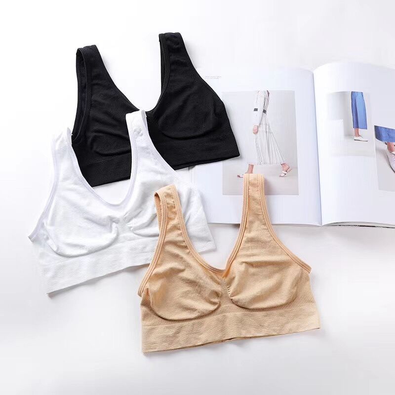 Cross-border dedicated AHHbra single-layer sports vest without chest pad thin sleep yoga bra student underwear women