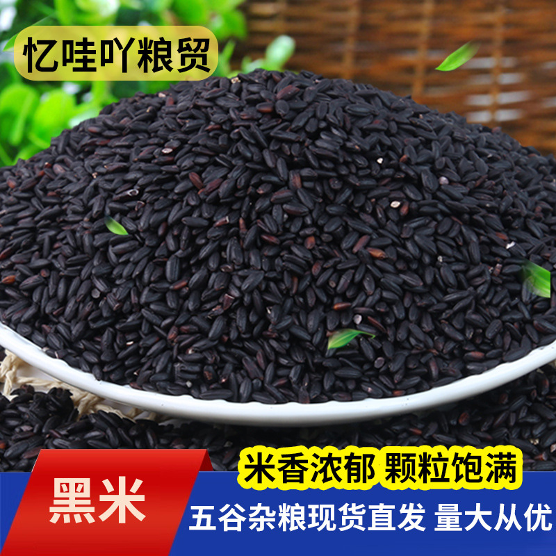 Оптовая продажа черного риса из северо-восточного Китая, черный ароматный рис, цельные зерна, крупные зерна, черный рис, новый рис, большой объем, выгодная цена