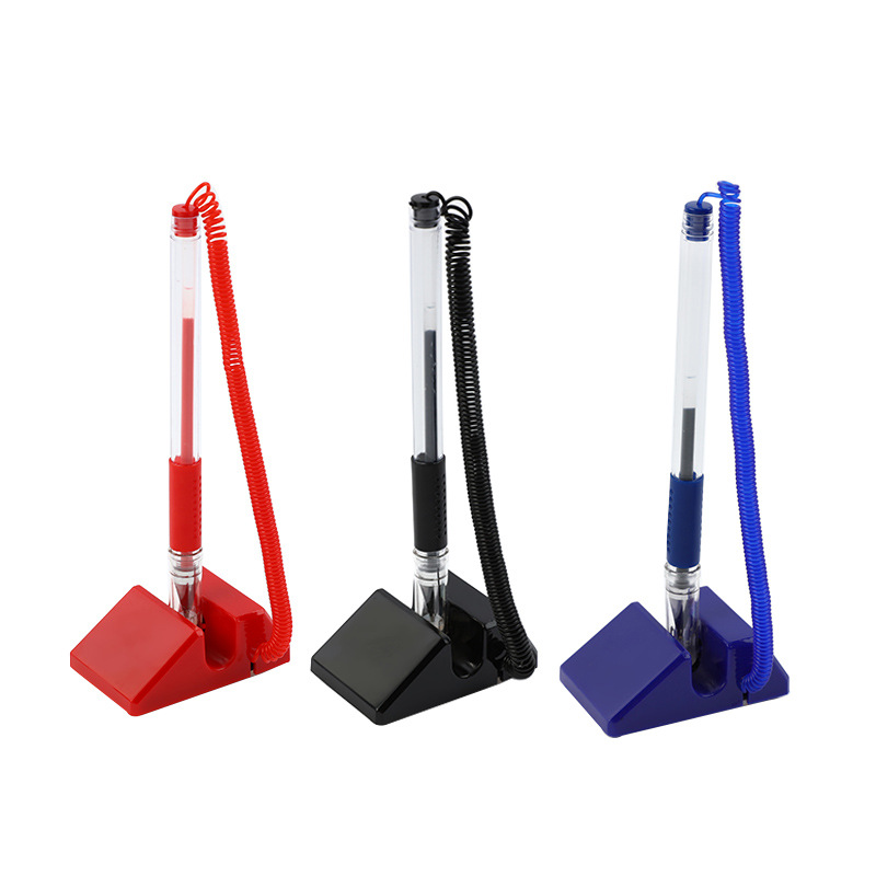 Bank hotel enterprise front office stationery signature pen custom LOGO fixed advertising neutral pen spot wholesale