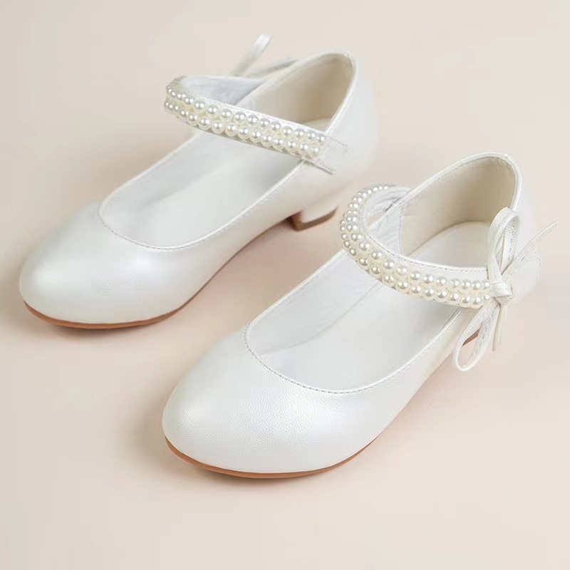 Girls' Leather shoes women's 2023 new high heel black princess shoes campus shoes primary and secondary school girls one-piece delivery