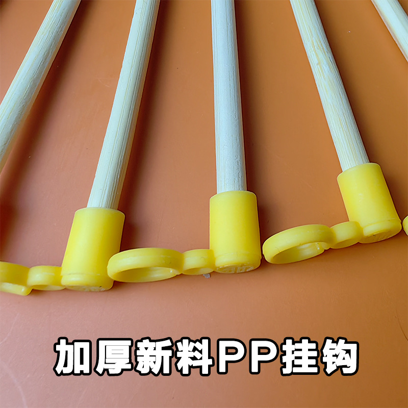 Mid-autumn Festival Lantern Bamboo Wood Satchel Pole DIY Lantern Pole Accessories Handle Hook Ancient Style Lantern Original Color Wooden Lamp Pole