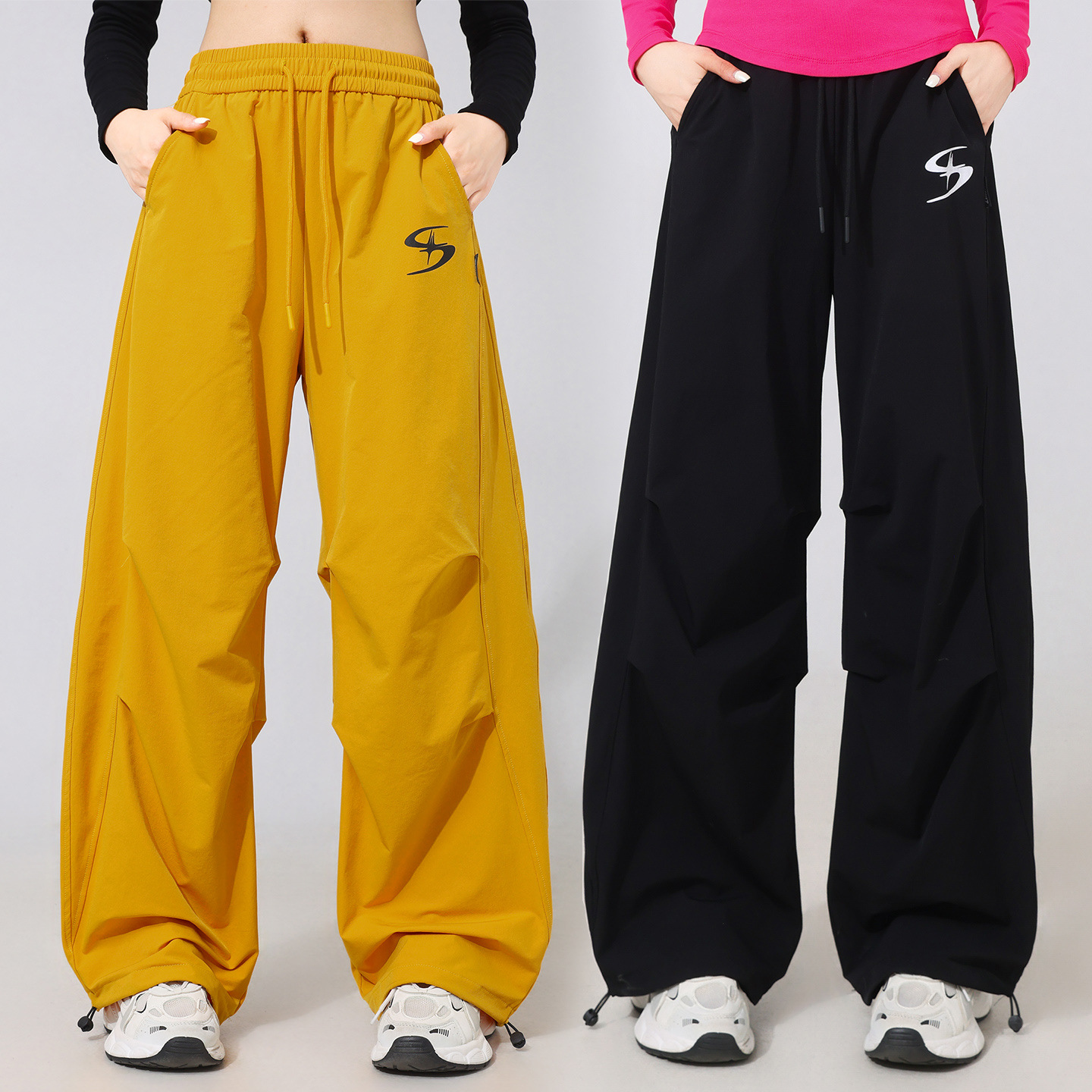 Square Dance Pants Scimitar Pants New Wide-Leg Pants Spring and Autumn Loose Dance Long Pants Sports Casual Pants 2526