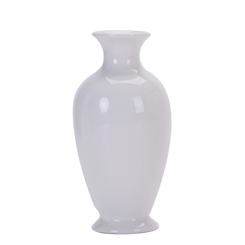 Guanyin Jade Pure Bottle White Porcelain Ceramic Flower Arrangement Porcelain Small Vase Flower Holder Home Tea Ceremony Ornament Zen Buddha Vase